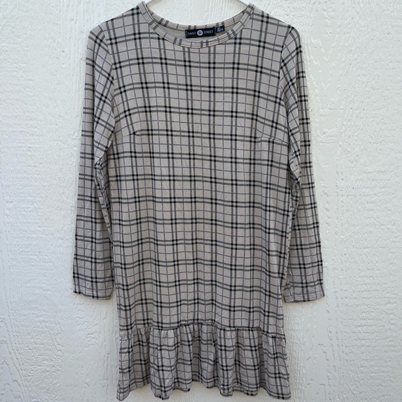 NWOT Daisy street plaid mini dress long sleeve size 4 - Picture 3 of 8
